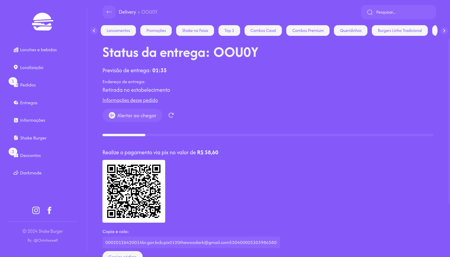 Status de entrega
